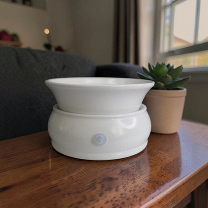 Minimalist White Electric Warmer